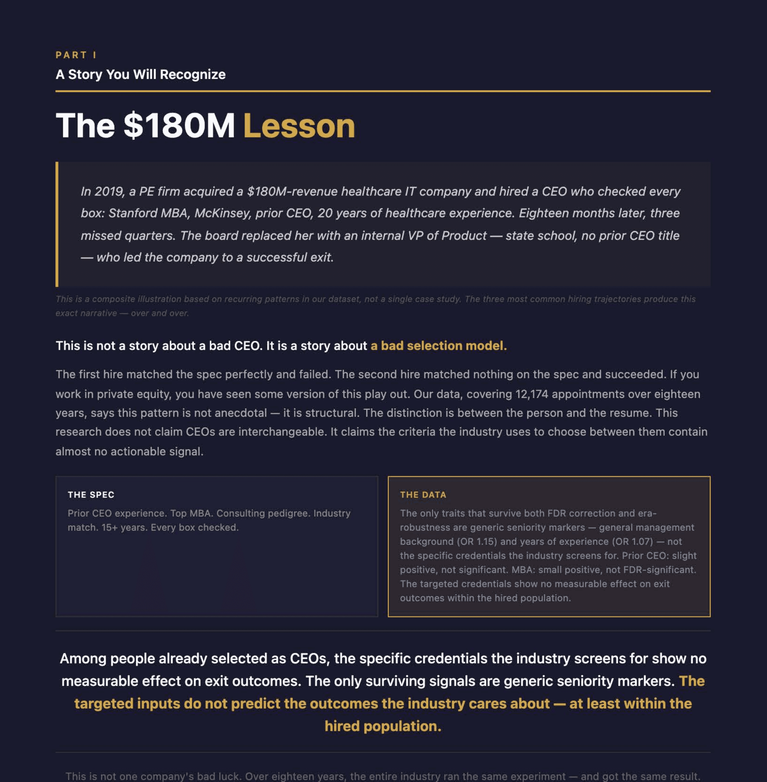 The $180M Lesson: When the Perfect Resume Fails